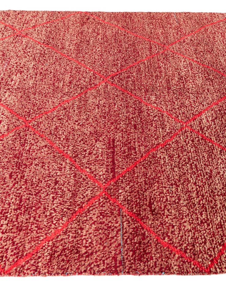 Detail image of 6' 1 x 9' 3  Hand Knotted Moroccan Wool Rug