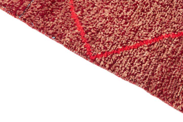 6' 1 x 9' 3 Hand Knotted Moroccan Wool Rug