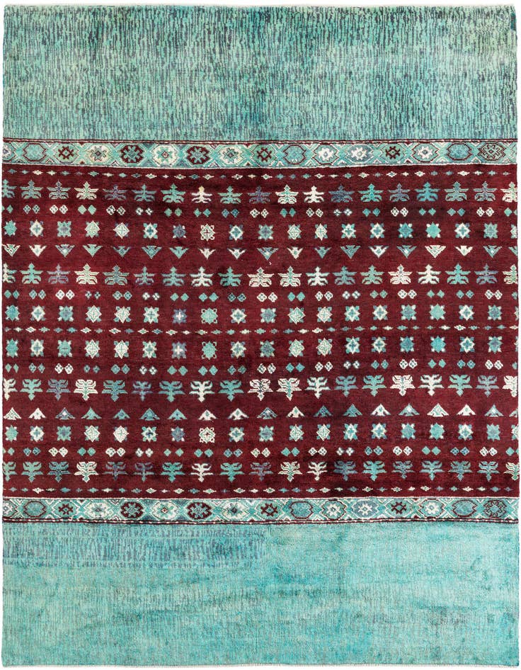 Detail image of 8' x 10' Hand Knotted Moroccan Rug