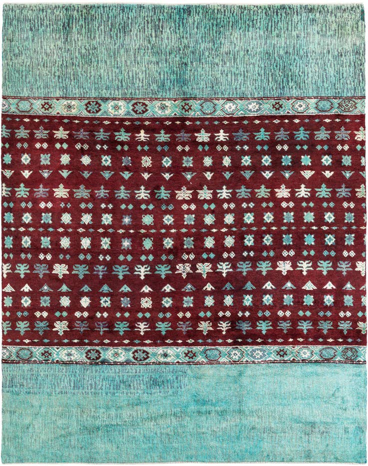 Detail image of 8' x 10' Hand Knotted Moroccan Rug