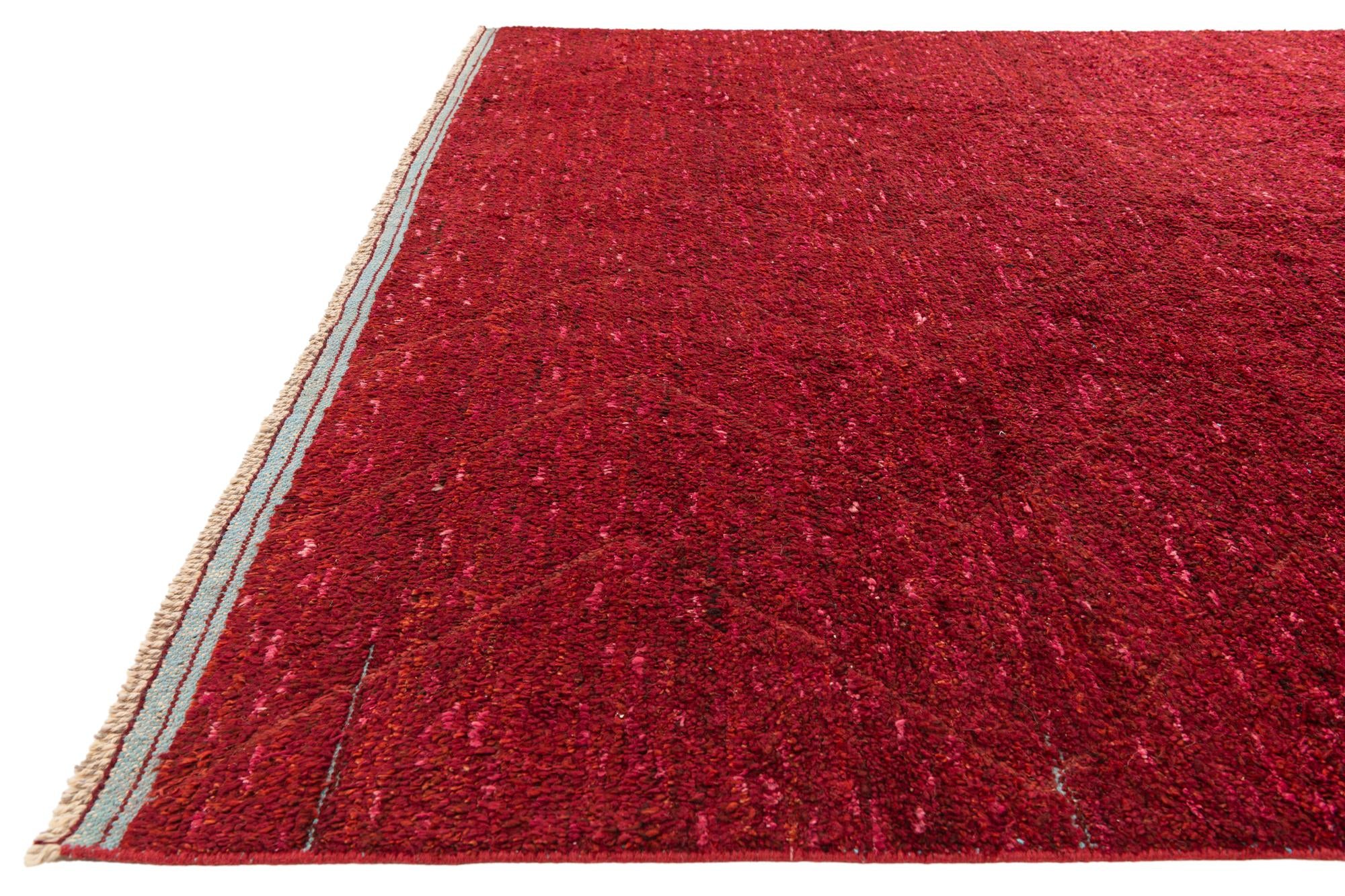 8' 9 x 12' 9 Hand Knotted Moroccan Wool Rug