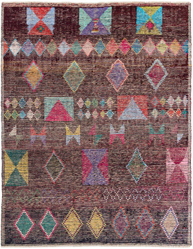 Detail image of 8' 5 x 10' 7 Hand Knotted Moroccan Wool Rug