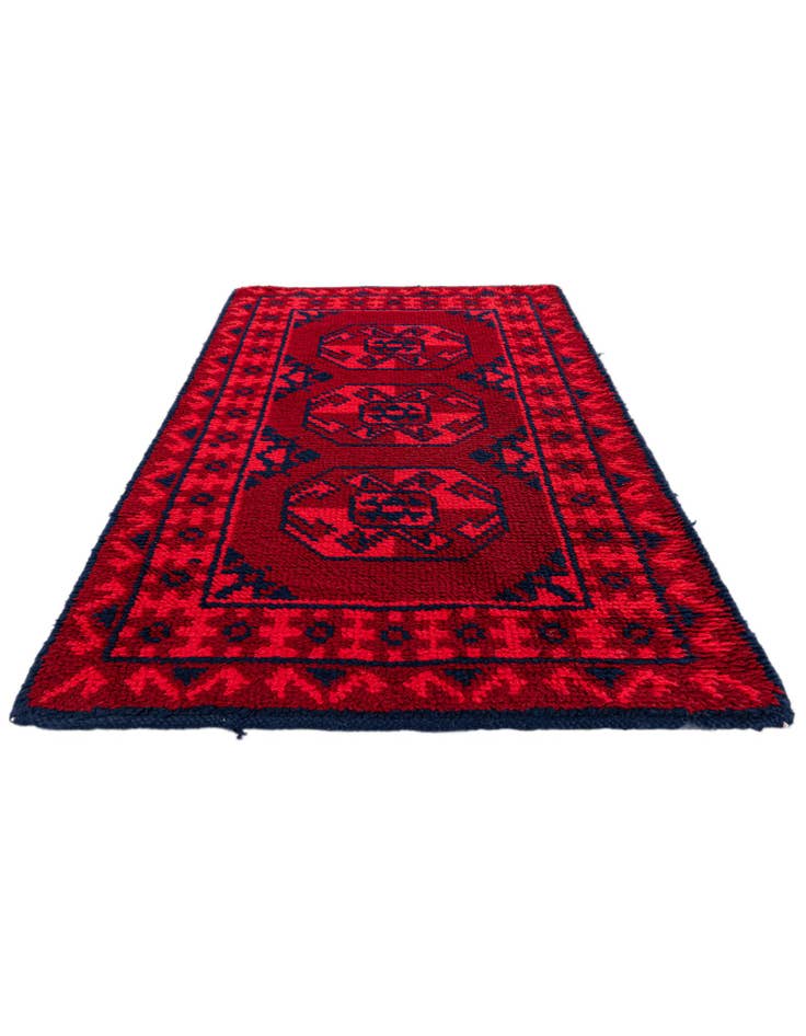 Detail image of 2' 7 x 4' 4 Hand Knotted Moroccan Wool Rug