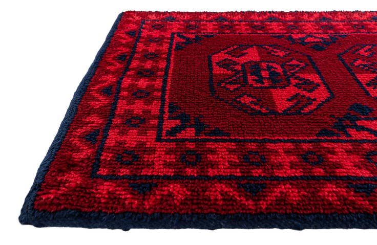 Detail image of 2' 7 x 4' 4 Hand Knotted Moroccan Wool Rug