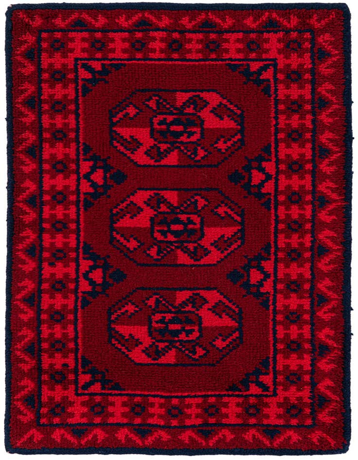 Detail image of 2' 7 x 4' 4 Hand Knotted Moroccan Wool Rug
