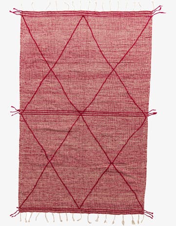 6' 7 x 10' 2 Hand Knotted Moroccan Wool Rug