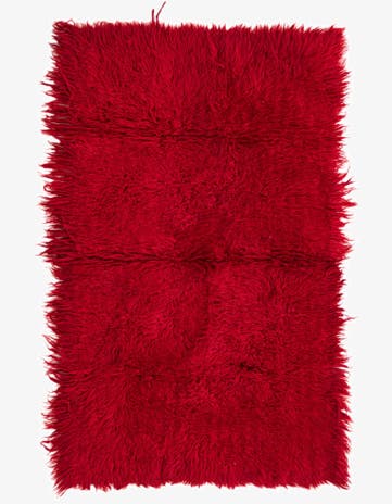 2' 2 x 3' 7 Hand Knotted Moroccan Wool Rug