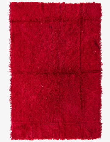 5' 4 x 8' Hand Knotted Moroccan Wool Rug