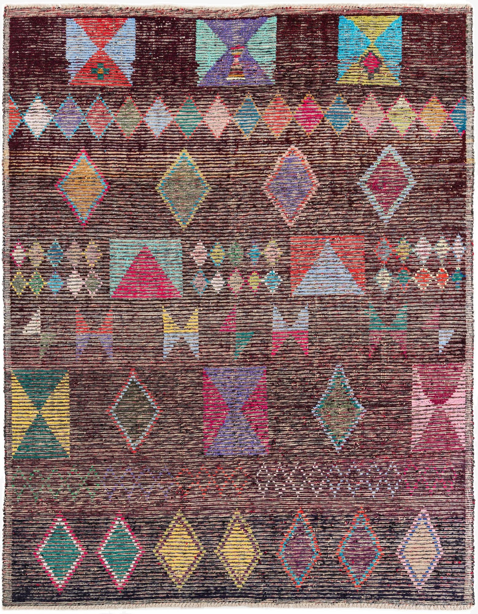 8' 5 x 10' 7  Hand Knotted Moroccan Wool Rug