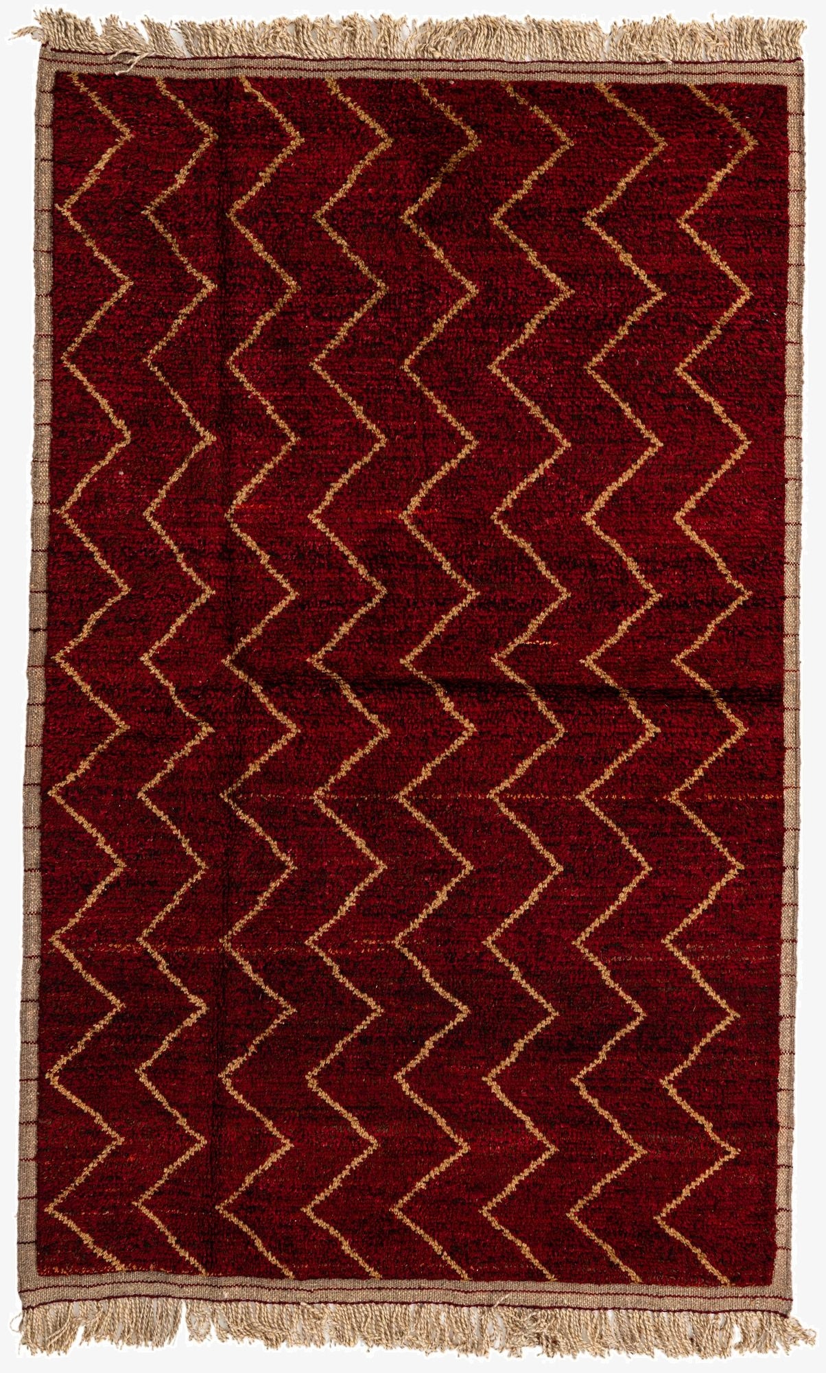 5' 2 x 8' 5  Hand Knotted Moroccan Wool Rug