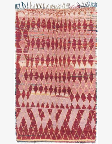 5' x 8' 8 Hand Knotted Moroccan Wool Rug