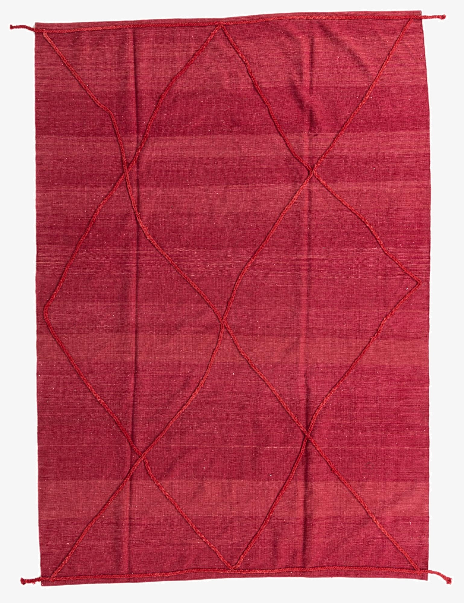 6' 10 x 9' 10  Hand Knotted Moroccan Wool Rug