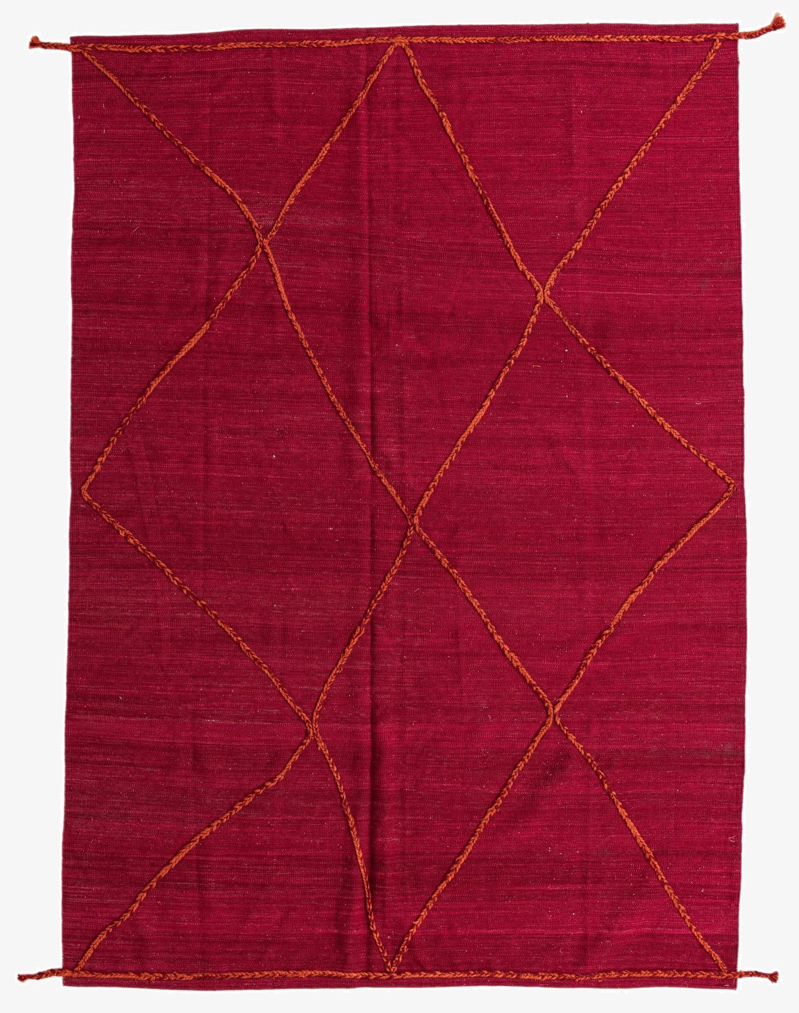 6' 9 x 9' 6  Hand Knotted Moroccan Wool Rug