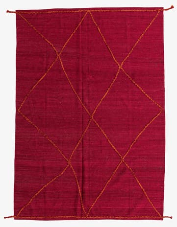 6' 9 x 9' 6 Hand Knotted Moroccan Wool Rug