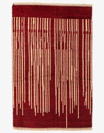 6' 1 x 9' 4 Hand Knotted Moroccan Wool Rug