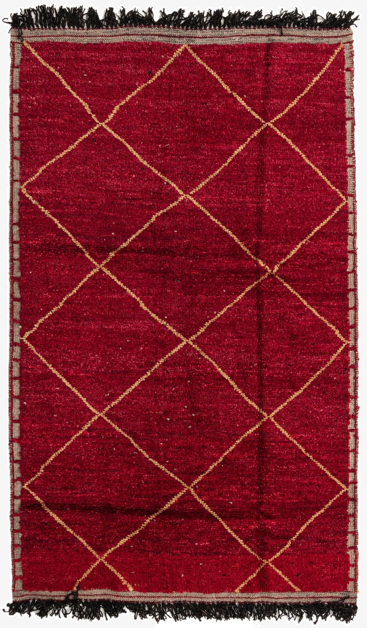 5' 2 x 8' 8  Hand Knotted Moroccan Wool Rug