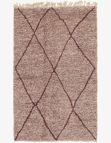 5' x 8' Hand Knotted Moroccan Wool Rug