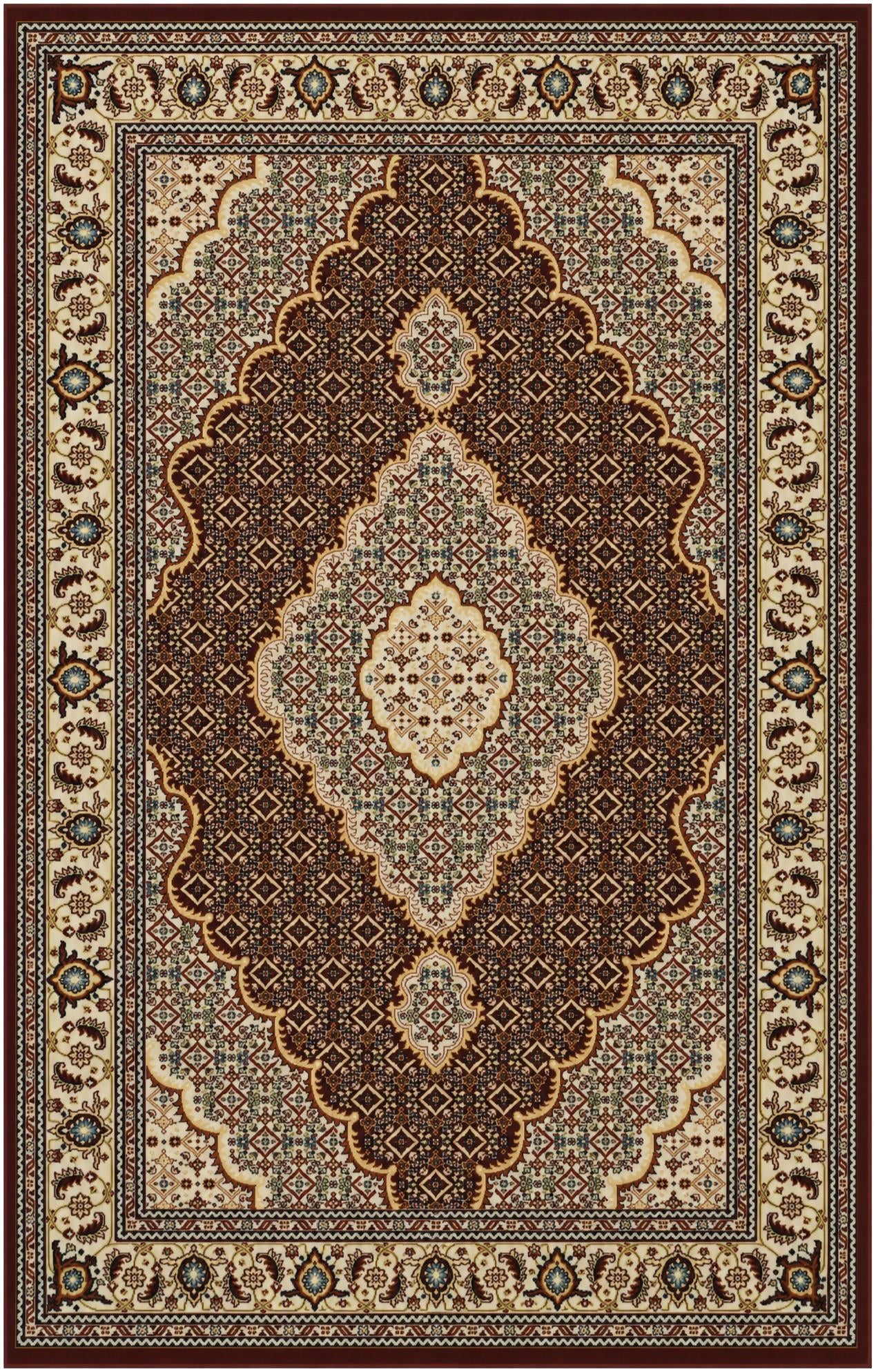 Burgundy Nain Design Rug
