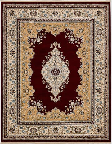 Burgundy Nain Design Rug