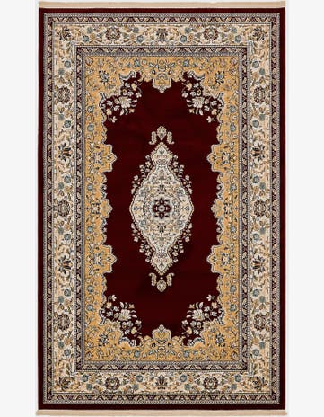 Burgundy Nain Design Rug