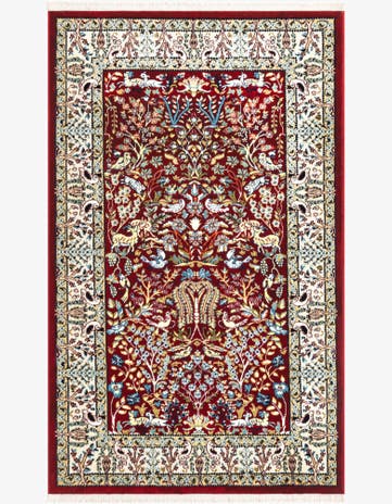 Burgundy Nain Design Rug