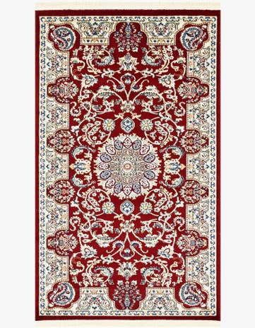 Burgundy Nain Design Rug