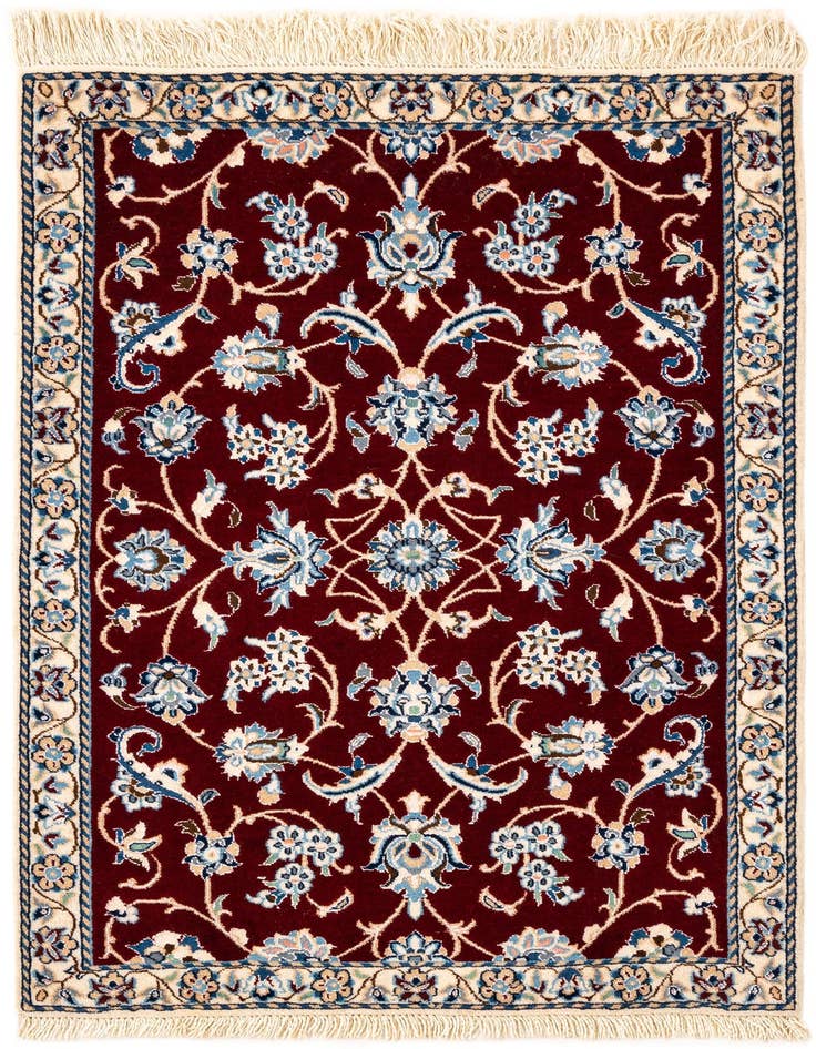 Detail image of 2' x 2' 10 Hand Knotted Nain Rug