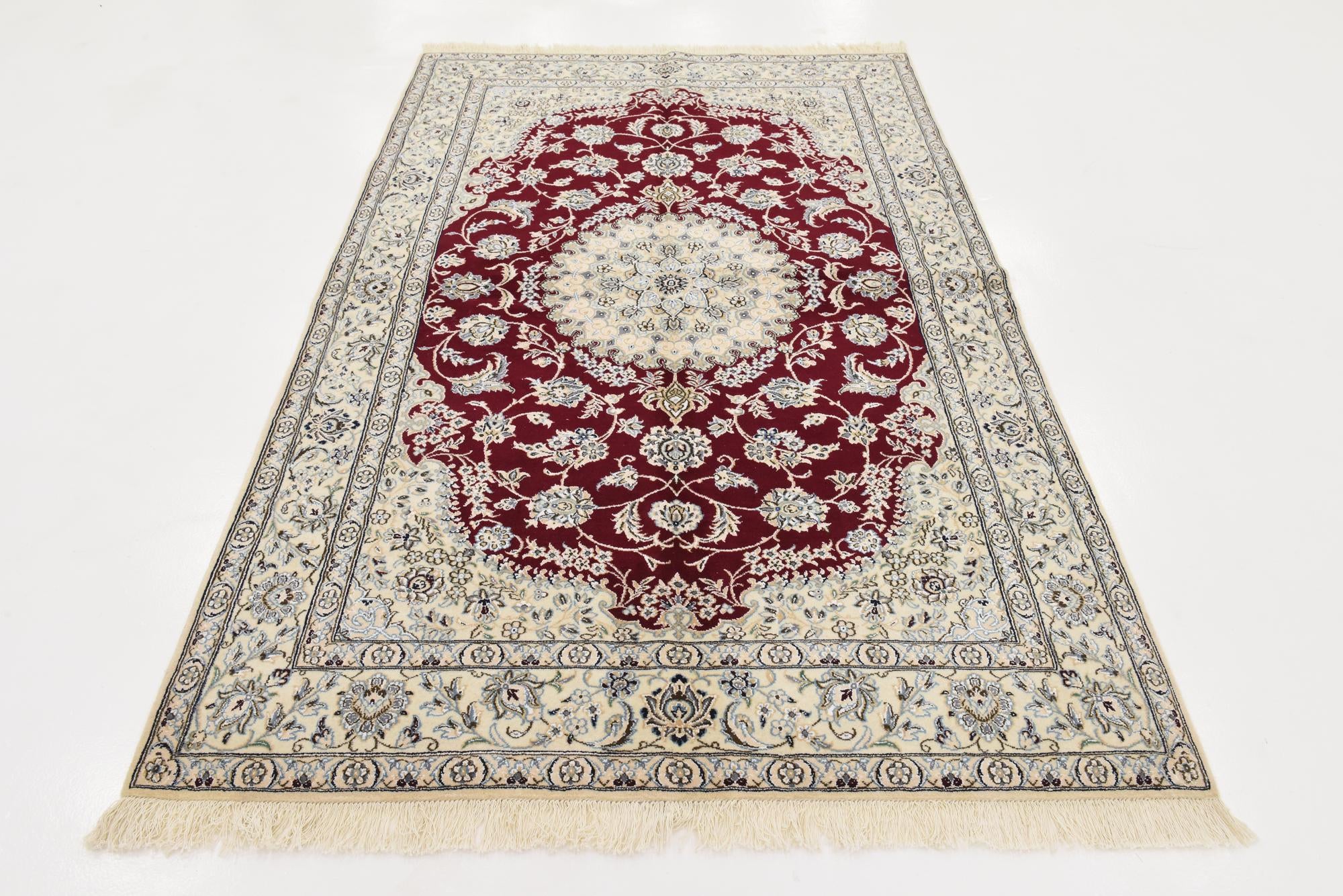 5' 2 x 8' 2 Hand Knotted Nain Persian Rug