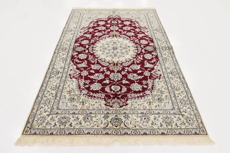 Detail image of 5' 2 x 8' 2 Hand Knotted Nain Persian Rug