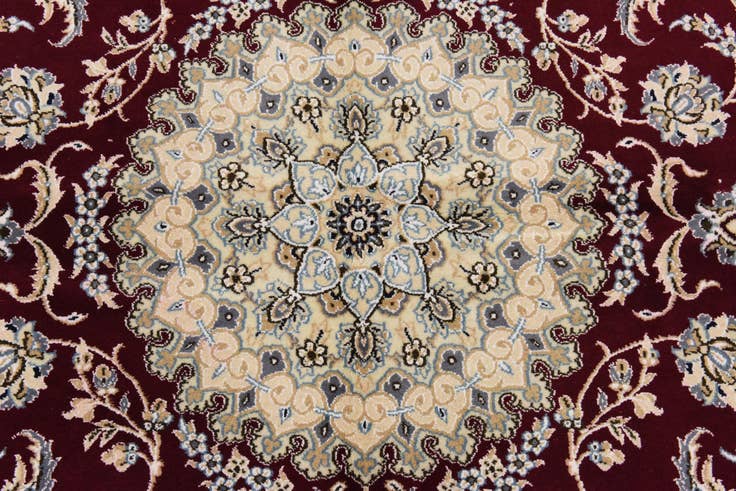 Detail image of 5' 2 x 8' 2 Hand Knotted Nain Persian Rug