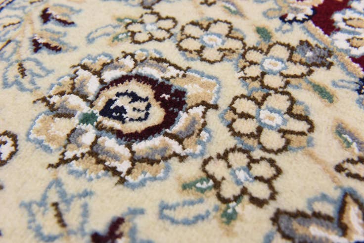 Detail image of 5' 2 x 8' 2 Hand Knotted Nain Persian Rug