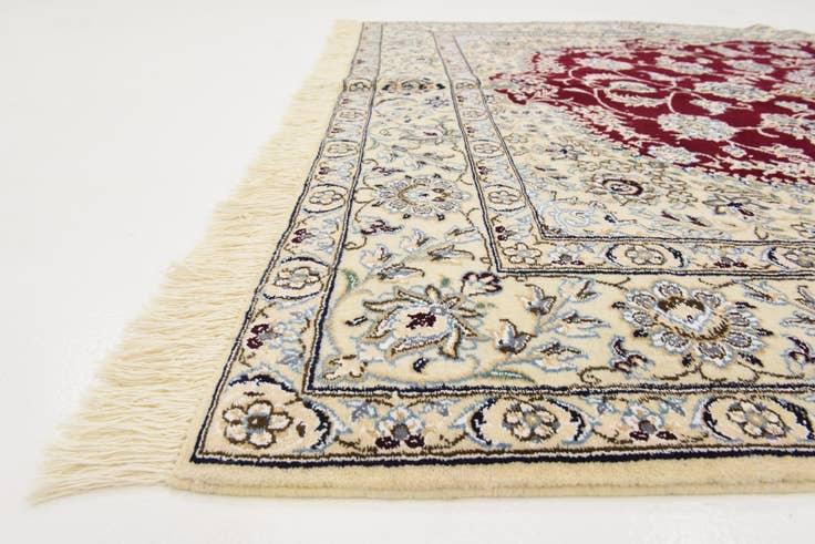 Detail image of 5' 2 x 8' 2 Hand Knotted Nain Persian Rug