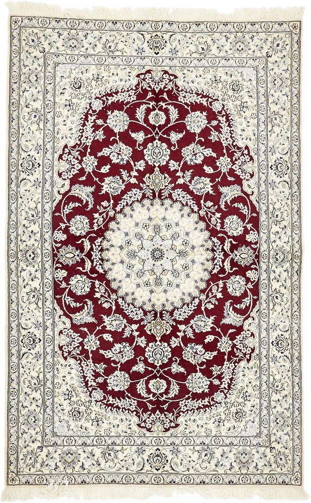 5' 2 x 8' 2 Hand Knotted Nain Persian Rug