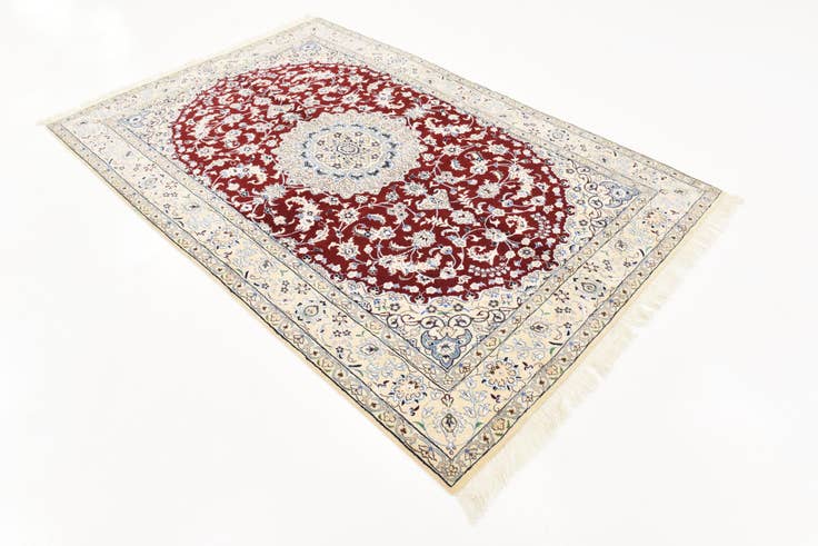 Detail image of 5' 1 x 7' 9 Hand Knotted Nain Persian Rug