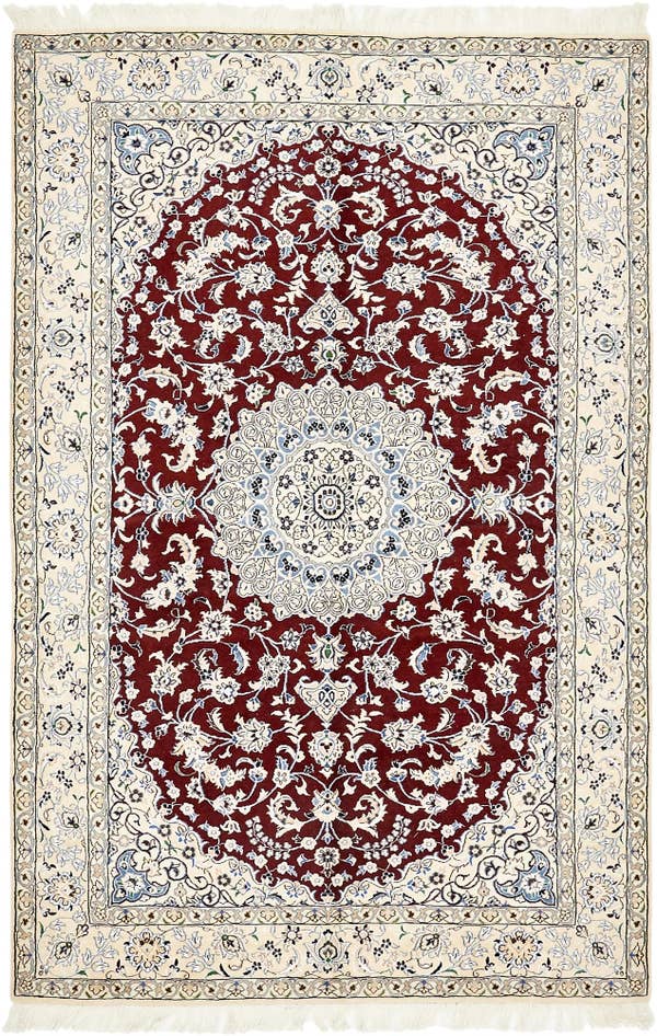 Detail image of 5' 1 x 7' 9 Hand Knotted Nain Persian Rug