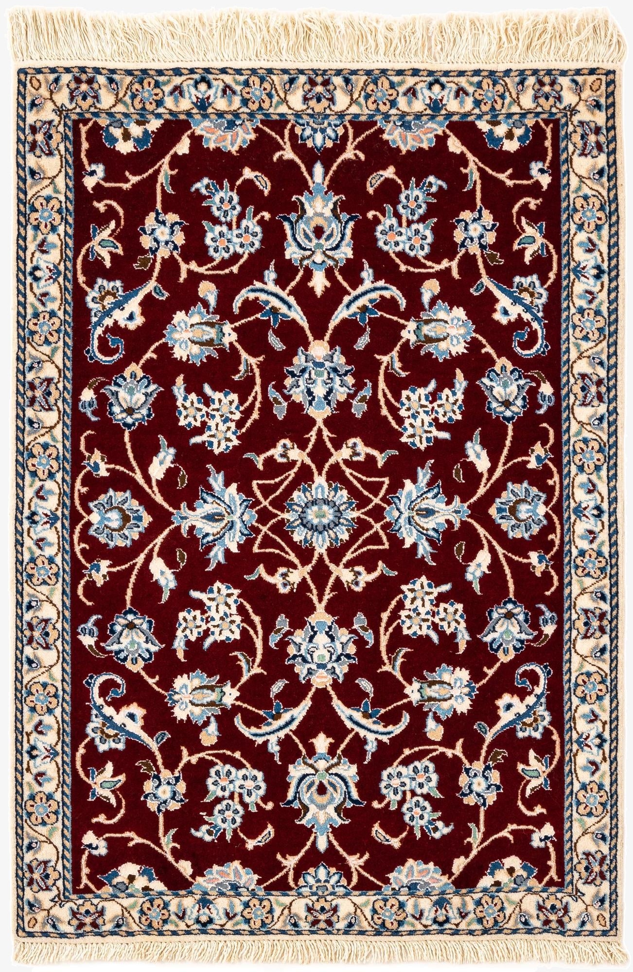2' x 2' 10  Hand Knotted Nain Rug