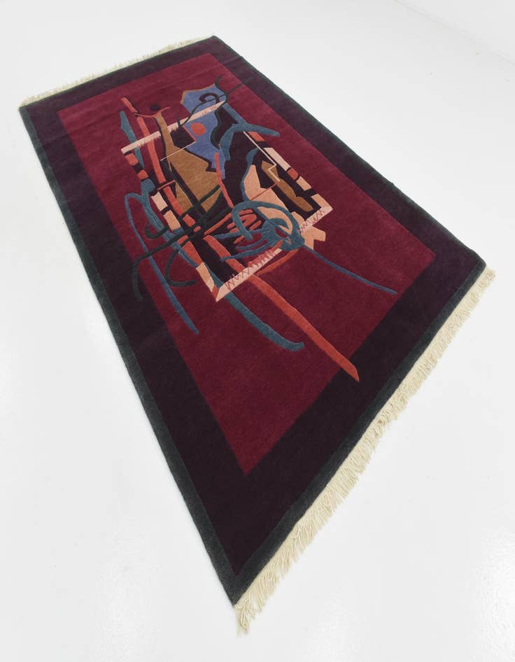 Detail image of 6' 6 x 9' 9 Hand Knotted Nepal Wool Rug