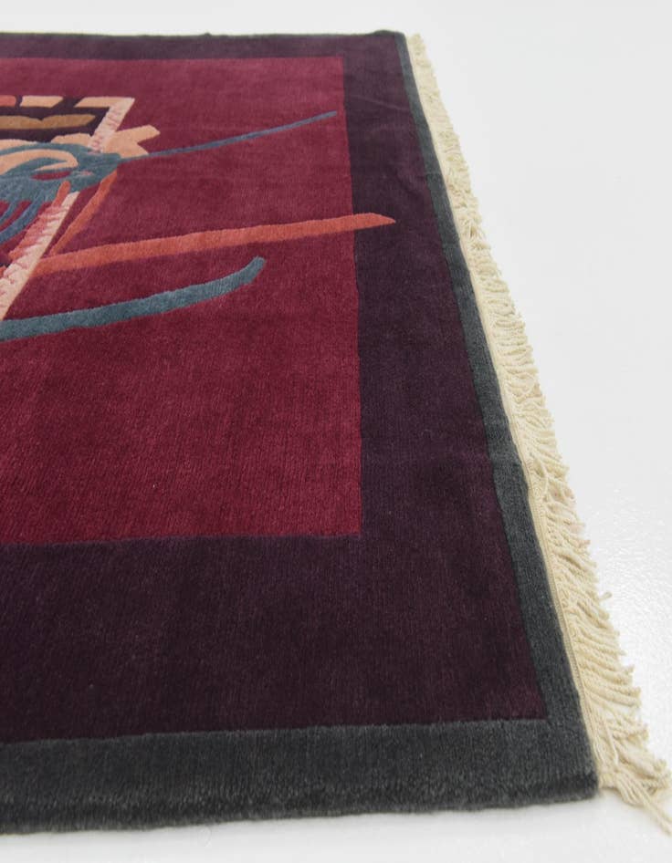 Detail image of 6' 6 x 9' 9 Hand Knotted Nepal Wool Rug