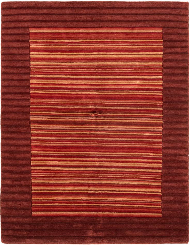 Detail image of 4' 8 x 6' 5 Hand Knotted Nepal Wool Rug