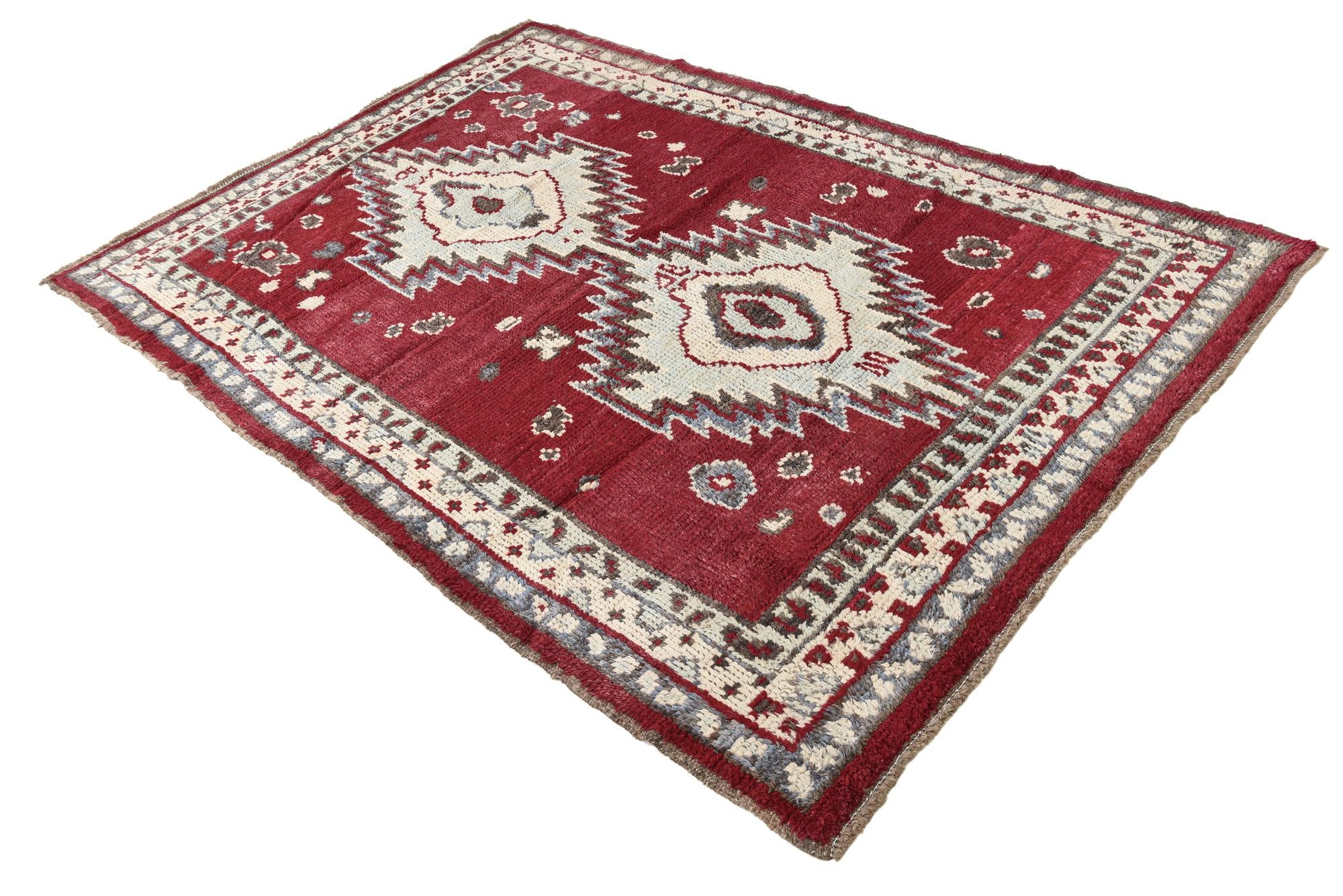 5' 2 x 7' 7 Hand Knotted Oushak Wool Rug