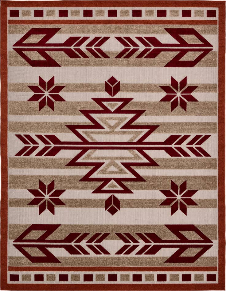 Detail image of 9' x 12' Easy-Clean Modern Indoor / Outdoor Rug