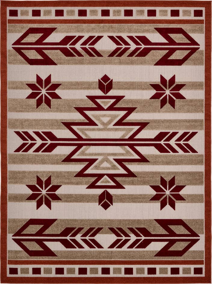 Detail image of 9' x 12' Easy-Clean Modern Indoor / Outdoor Rug