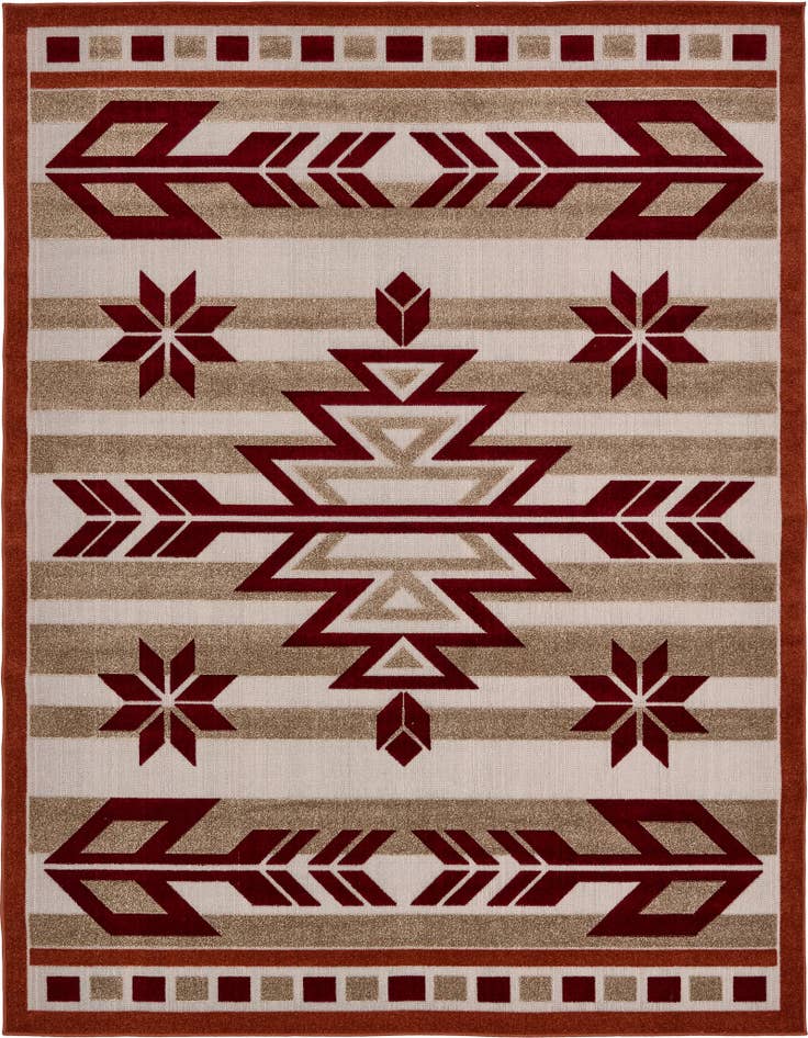 Detail image of 8' x 10' Easy-Clean Modern Indoor / Outdoor Rug