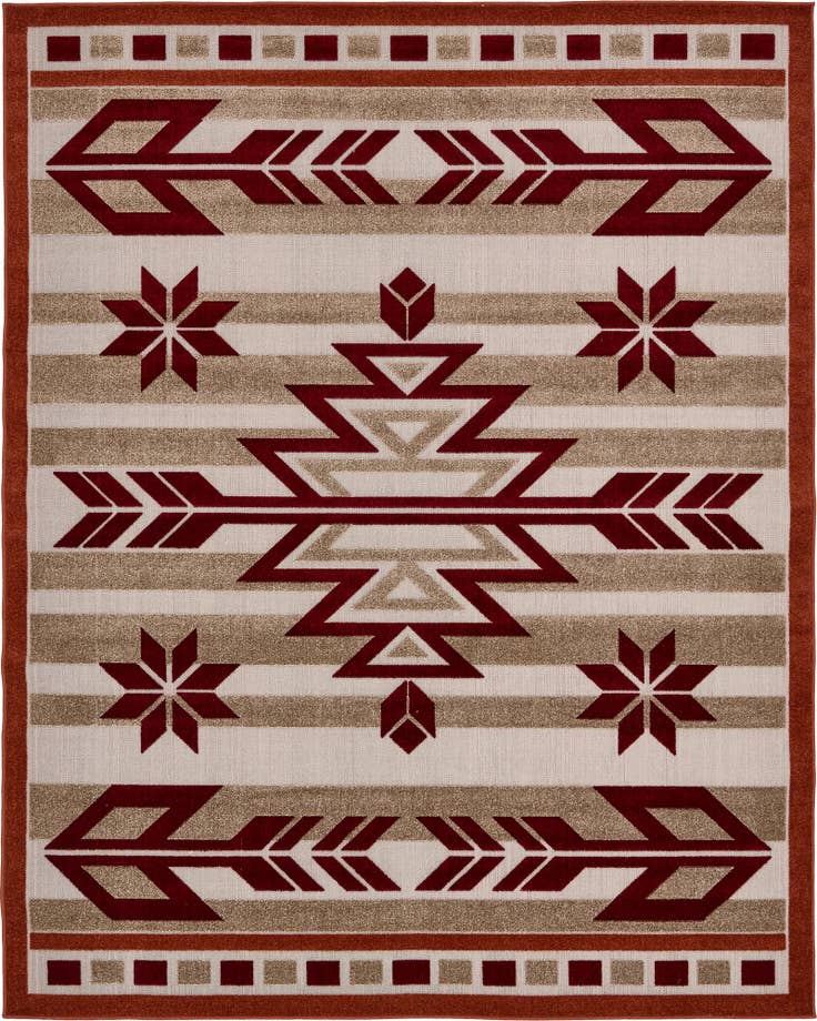 Detail image of 8' x 10' Easy-Clean Modern Indoor / Outdoor Rug