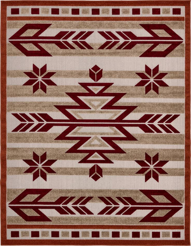 Detail image of 7' x 10' Easy-Clean Modern Indoor / Outdoor Rug