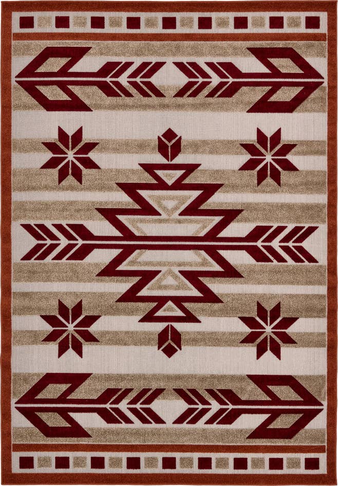 Detail image of 7' x 10' Easy-Clean Modern Indoor / Outdoor Rug
