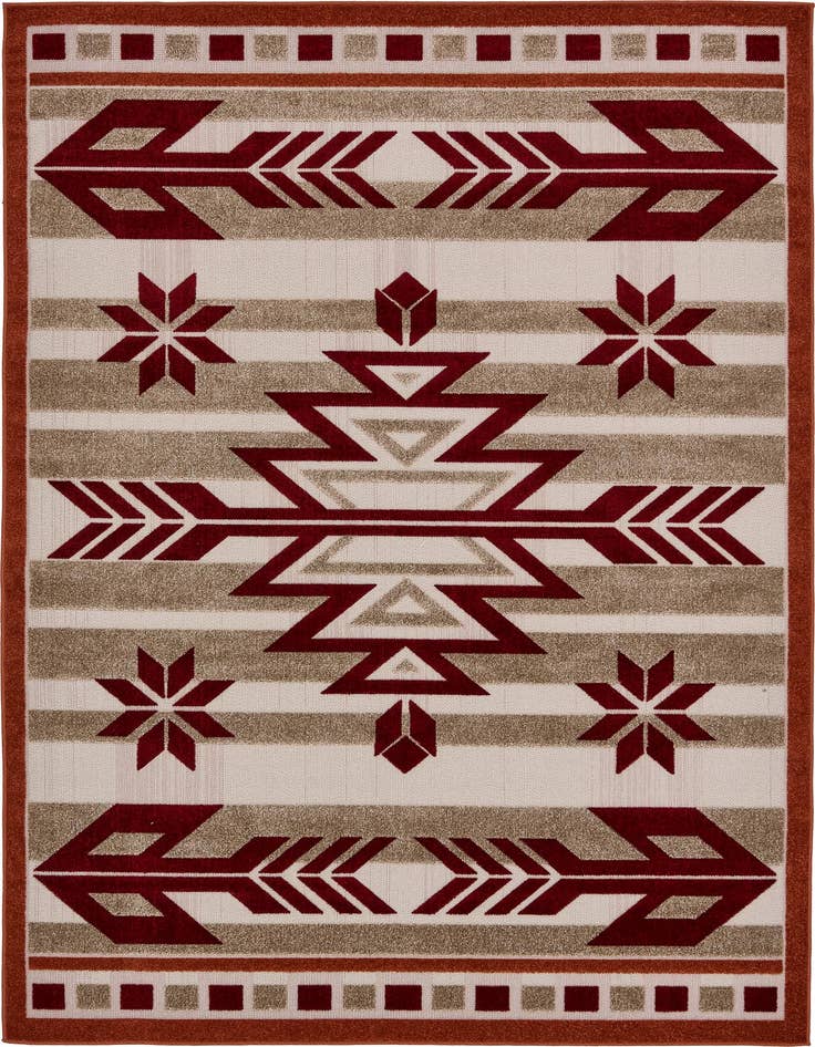 Detail image of 6' x 9' Easy-Clean Modern Indoor / Outdoor Rug