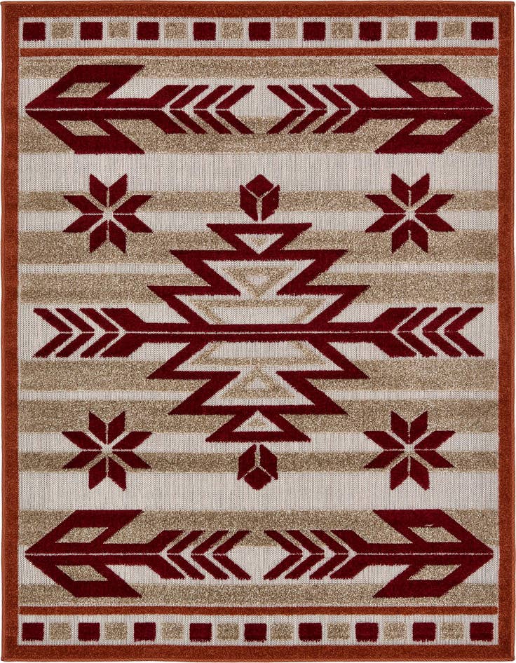 Detail image of 4' x 6' Easy-Clean Modern Indoor / Outdoor Rug