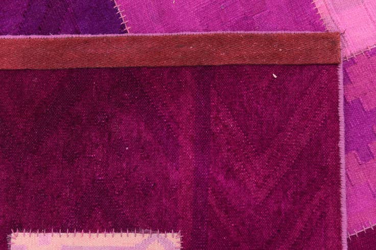 Detail image of 7' 3 x 10' Hand Woven Patchwork Wool Rug