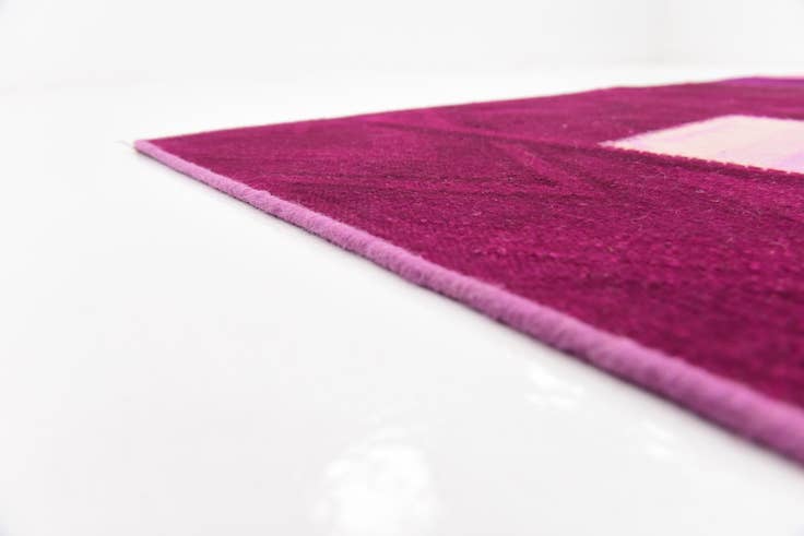 Detail image of 7' 3 x 10' Hand Woven Patchwork Wool Rug
